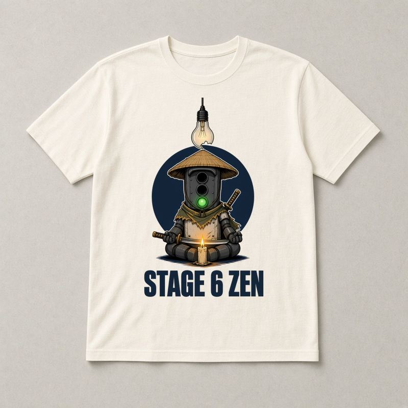 Stage 6 Zen tee concept mockup